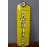 A R. Whites enamelled advertising sign, 91 x 25cms