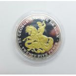 A 2013 St. Helena George and the Dragon Twenty Five Pence silver proof coin