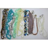 Twelve vintage necklaces