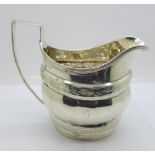 A George III silver cream jug, London 1805, 127g