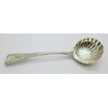 A George III silver sauce ladle, London 1814, 43g