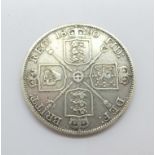 A Victorian double florin, 1890