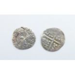 Two London Mint silver pennies; Edward I, 1272 and Elizabeth I, 1558