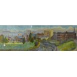 Hilary C. Boam, Industrial landscape, 27 x 61cms and The River Irwell, Salfrod, watercolour, 25 x