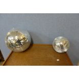 Two disco balls