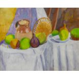 Michael Haswell, still life of fruit, acrylic on board, 40 x 50cms ,framed