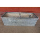 A galvanised trough