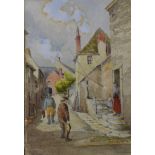 Nine assorted late 19th/early 20th Century English School watercolours, including J.H. Phillips, St.