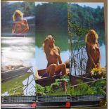 A collection of twenty-five nude wall calendars (some duplicates)