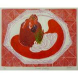 A signed Pamela Guille limited edition screen print, Summer Pudding, 29 x 25cms, unframed