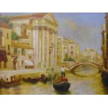 J. Bianchi, Venezia, oil on canvas, 46 x 60cms, framed