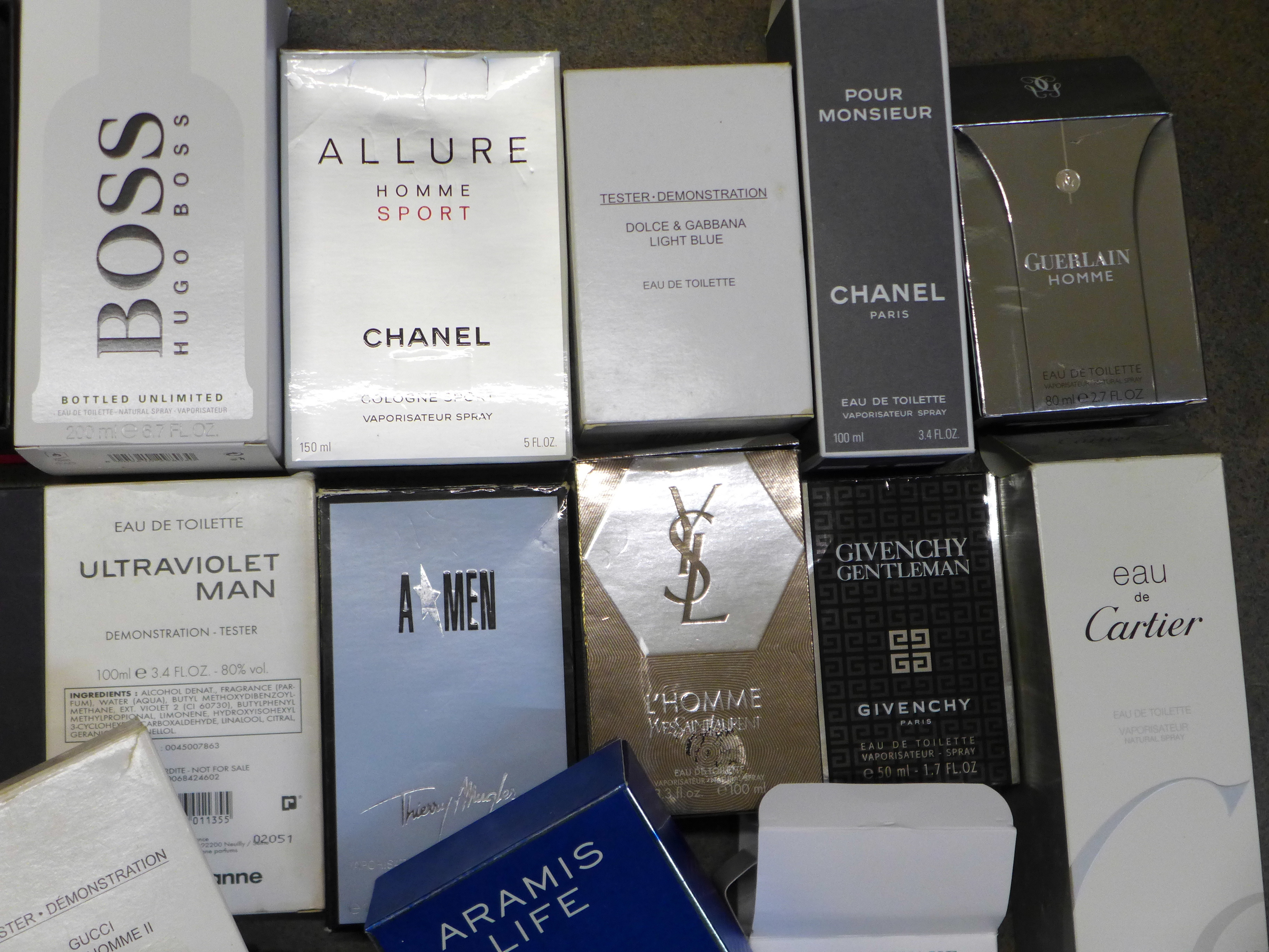 A large collection of men's fragrances, Boss, Issey Miyake, Chanel, etc. - Image 2 of 5