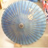 A Japanese early 20th Century blue parasol