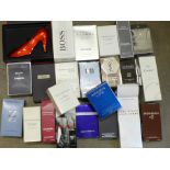A large collection of men's fragrances, Boss, Issey Miyake, Chanel, etc.