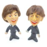 Two NEMS The Beatles 1960's rubber figures