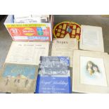 Large box of ephemera, CDVs, photographs, 19th Century newspapers, etc.