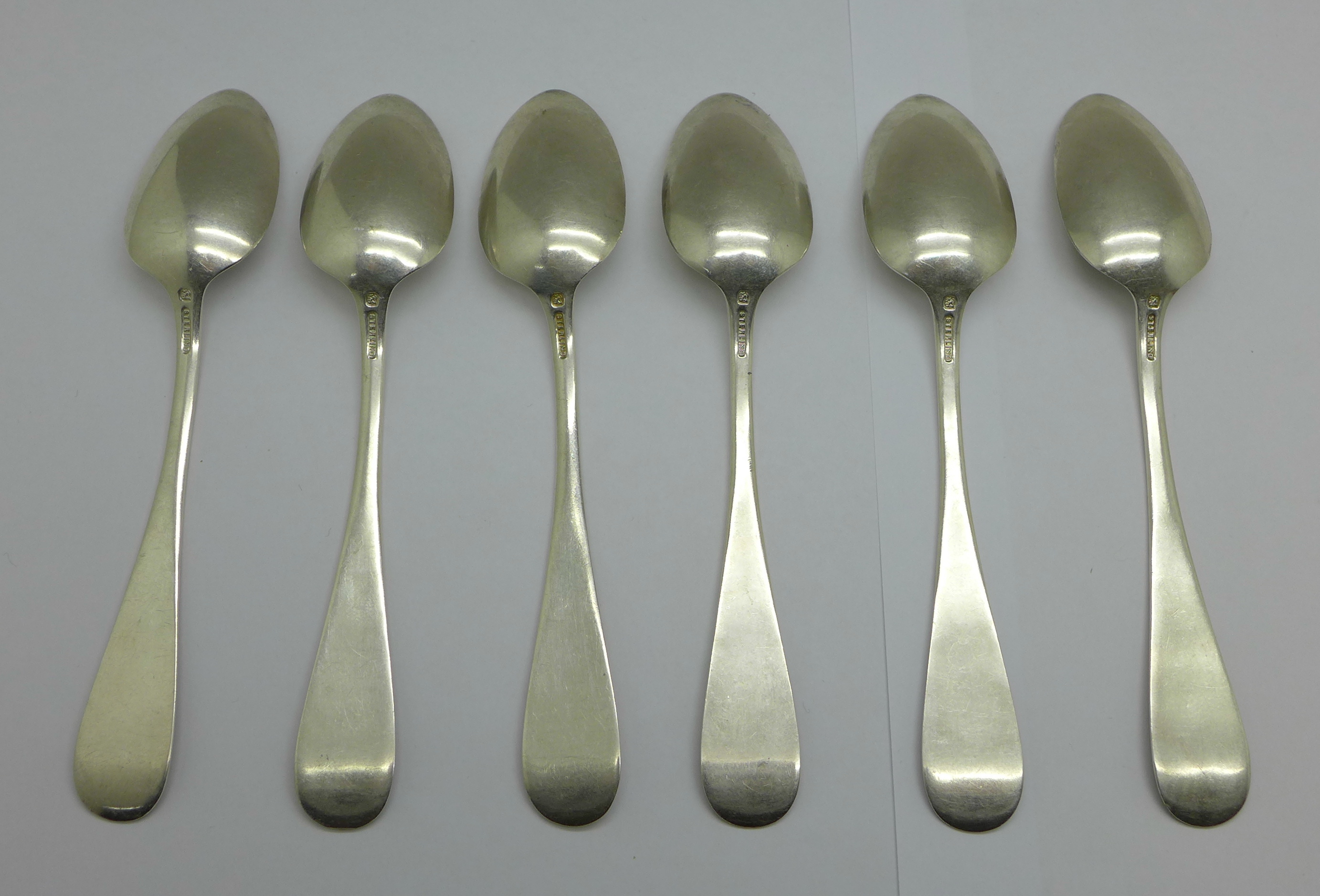 A set of six spoons marked sterling, 96g - Bild 3 aus 4