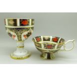 A Royal Crown Derby 1128 pattern goblet and a cup