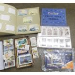 Cigarette cards; full sets, loose cards, tea and other collectors cards