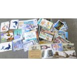 A collection of postcards