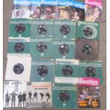 A collection of ten The Beatles Monthly books, 1980's and fifteen The Beatles 7" singles and EP