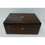 A 19th Century rosewood workbox