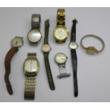 A collection of wristwatches, (gentlemen's Royal a/f)