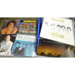 LP records including The Hollies, Elaine Paige, Janis Ian, Lindisfarne, The Shadows, Tremeloes,