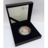 The Royal Mint David Bowie 2020 UK one ounce silver proof £2 coin, with certificate of authenticity,