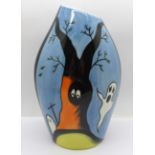 A Lorna Bailey Spooky Graveyard vase, signed, 18.5cm