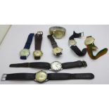 Mechanical wristwatches including Roamer, 1950's Smiths De Luxe and Oris