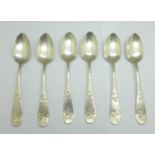 A set of six spoons marked sterling, 96g