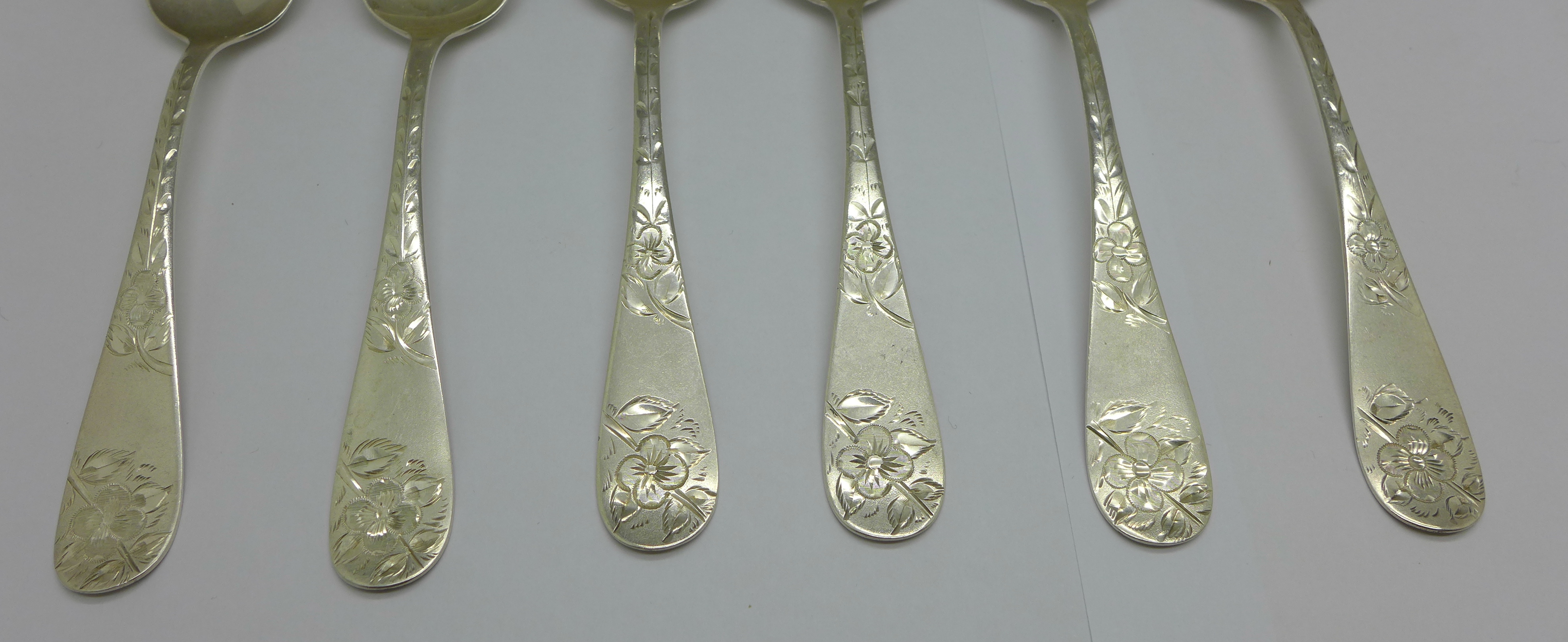 A set of six spoons marked sterling, 96g - Bild 2 aus 4