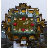 A 1970's retro enamelled copper wall clock