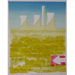 A signed Pamela Guille artist's proof print, Cooling Tower, unframed