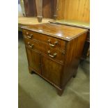 Two George III mahogany night cupboards