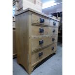 A Victorian pine chest of drawers