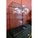 A J.S. Fry & Sons Ltd. counter top shop cabinet, 82cms h, 68cms w, 37cms d.