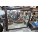 An Edward VII mahogany framed mirror