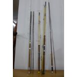 Four vintage fishing rods