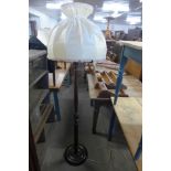 A beech standard lamp