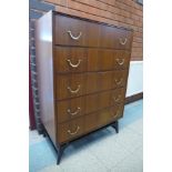 An afromosia chest of drawers