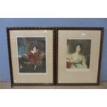 Two early 20th Century mezzotints, portraits, framed