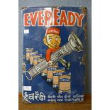 An Eveready enamelled sign