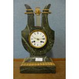 A French marble mantel clock, by J.B. Marchand, Rue Richelieu 57, Paris, a/f