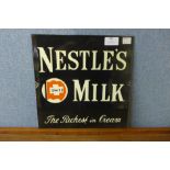 A Nestle's Milk enamelled sign