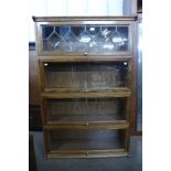 An oak four tier bookcase