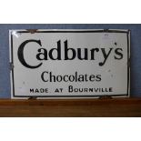 A Cadbury's Chocolates enamelled sign