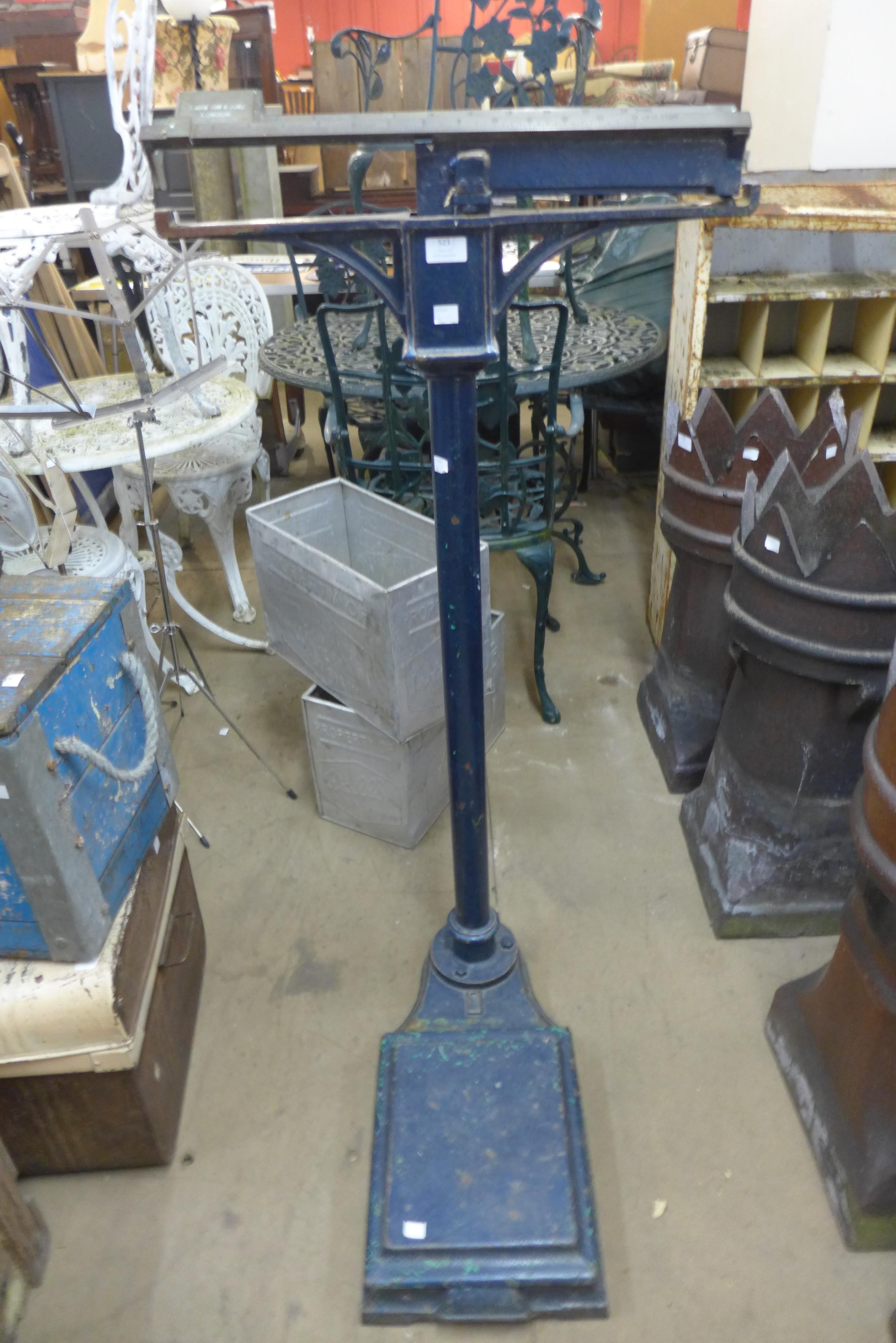 A set of vintage weighing scales by S. Mawson & Sons, London