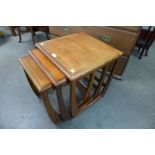 A teak nest of tables